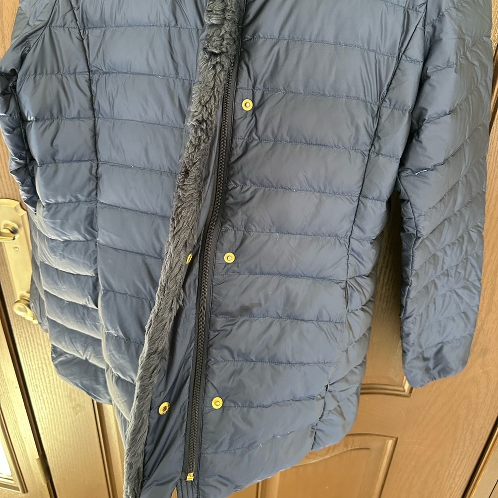 Cole Haan Women’s Blue Puffer Jacket Coat Lightweight Quilted Coat Size L - Picture 6 of 7